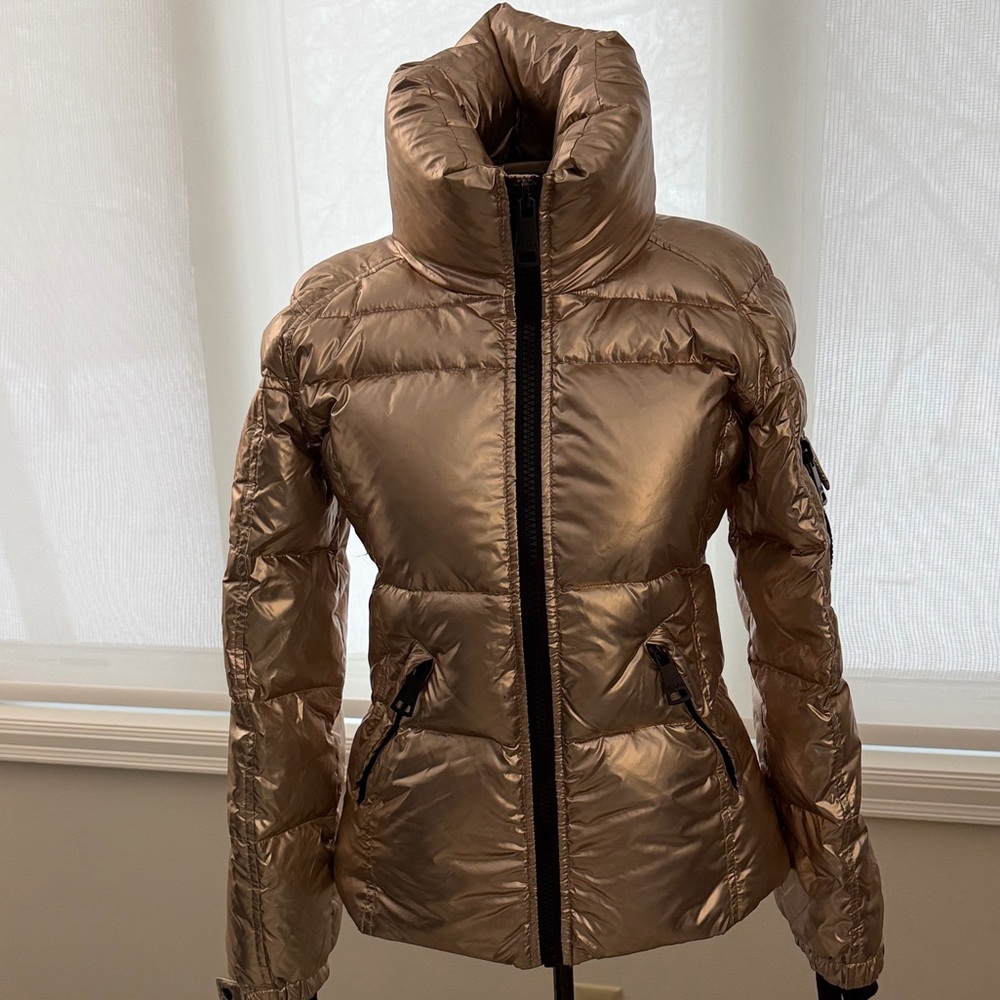 SAM. Girls Youth Size 14 Gold Down/Goose Puffer Jacket